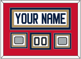 Florida Nameplate, Number (Shoulder) & 2 Stanley Cup Champions Patches - Road White - Triple Mat 2
