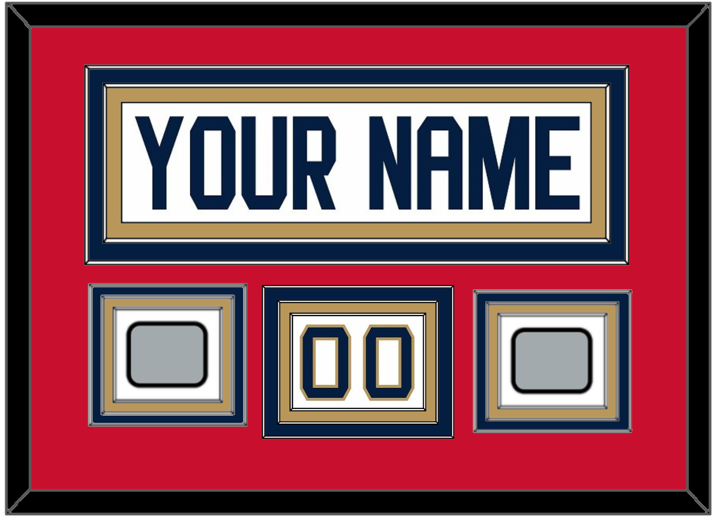 Florida Nameplate, Number (Shoulder) & 2 Stanley Cup Finals Patches - Road White - Premier Tier 2