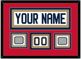 Florida Nameplate, Number (Shoulder) & 2 Stanley Cup Champions Patches - Road White - Triple Mat 2