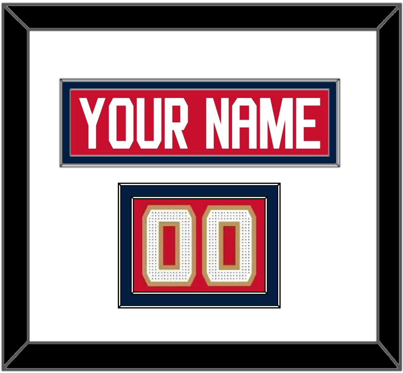 Florida Nameplate & Number (Shoulder) - Home Red (2017-2020) - Signature Tier 1