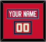 Florida Nameplate & Number (Shoulder) - Home Red (2017-2020) - Double Mat 2