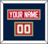 Florida Nameplate & Number (Shoulder) - Home Red (2017-2020) - Double Mat 3