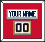 Florida Nameplate & Number (Shoulder) - Road White (2017-2020) - Double Mat 2