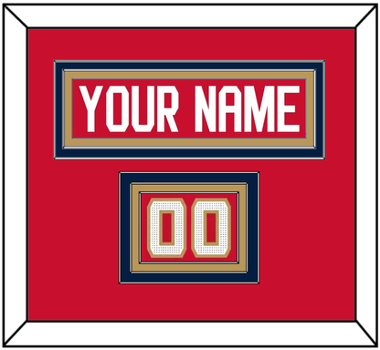 Florida Nameplate & Number (Shoulder) - Home Red (2017-2020) - Premier Tier 2