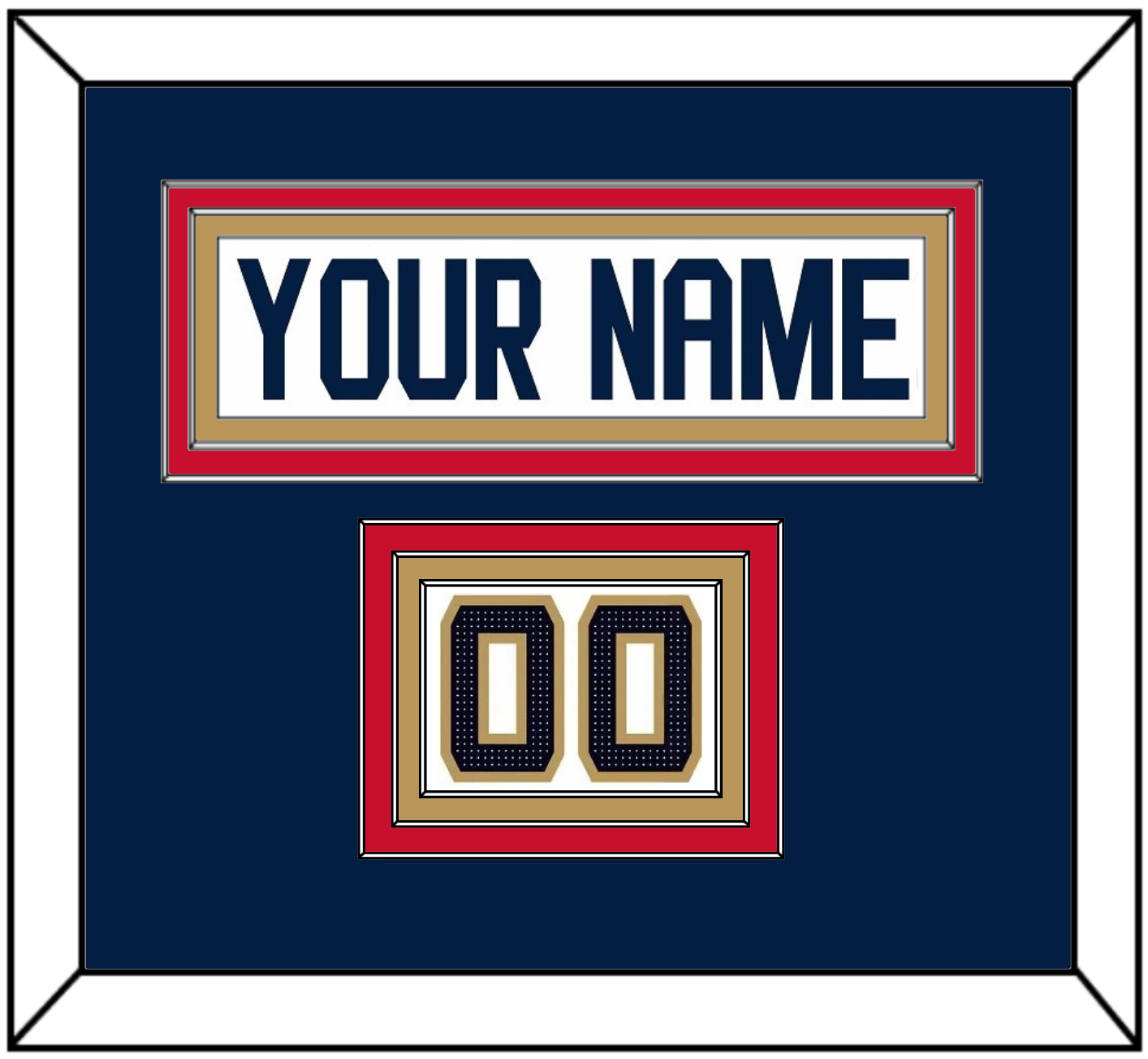 Florida Nameplate & Number (Shoulder) - Road White (2017-2020) - Premier Tier 4