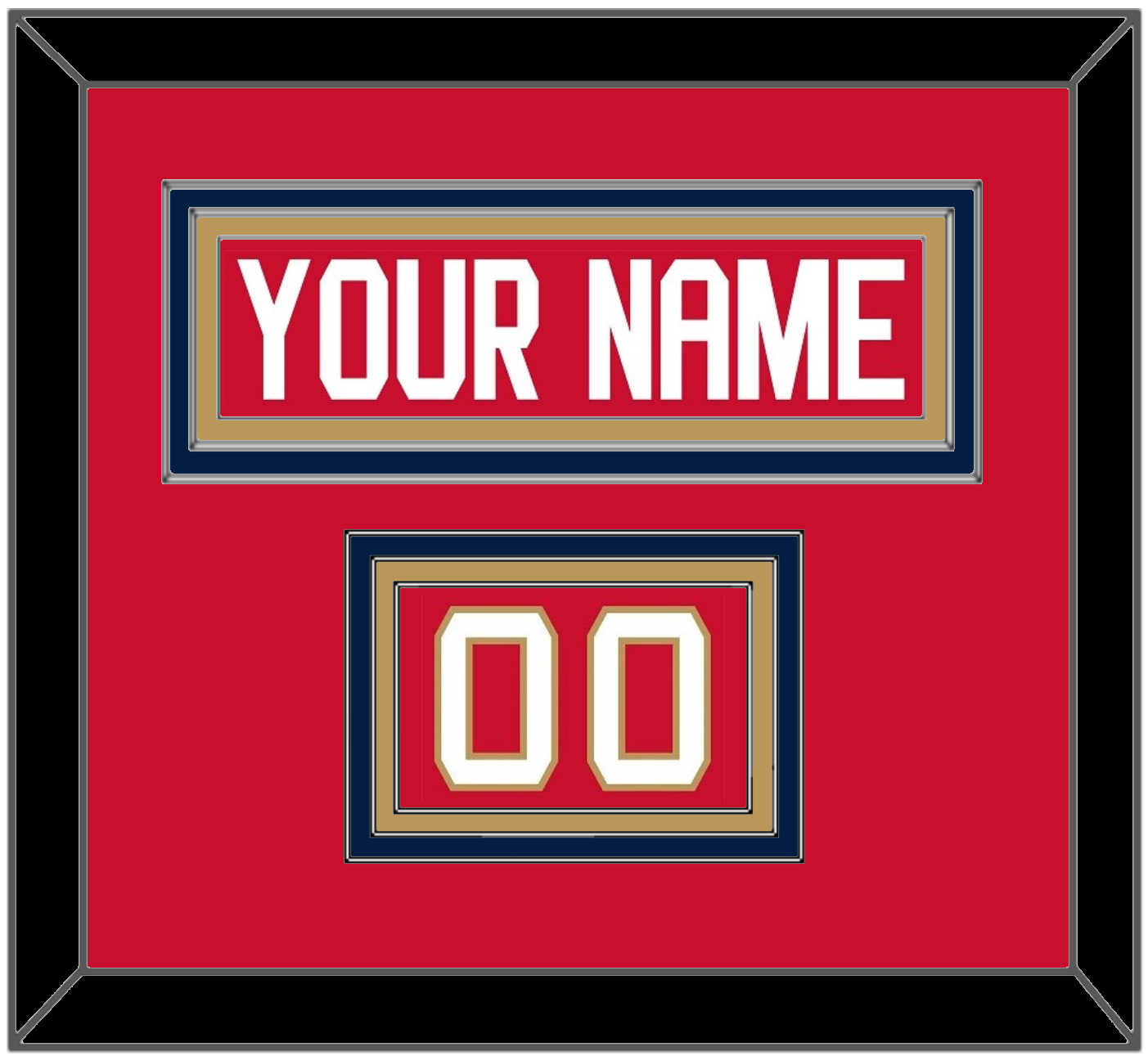 Florida Nameplate & Number (Shoulder) - Home Red (2016-2017) - Premier Tier 2