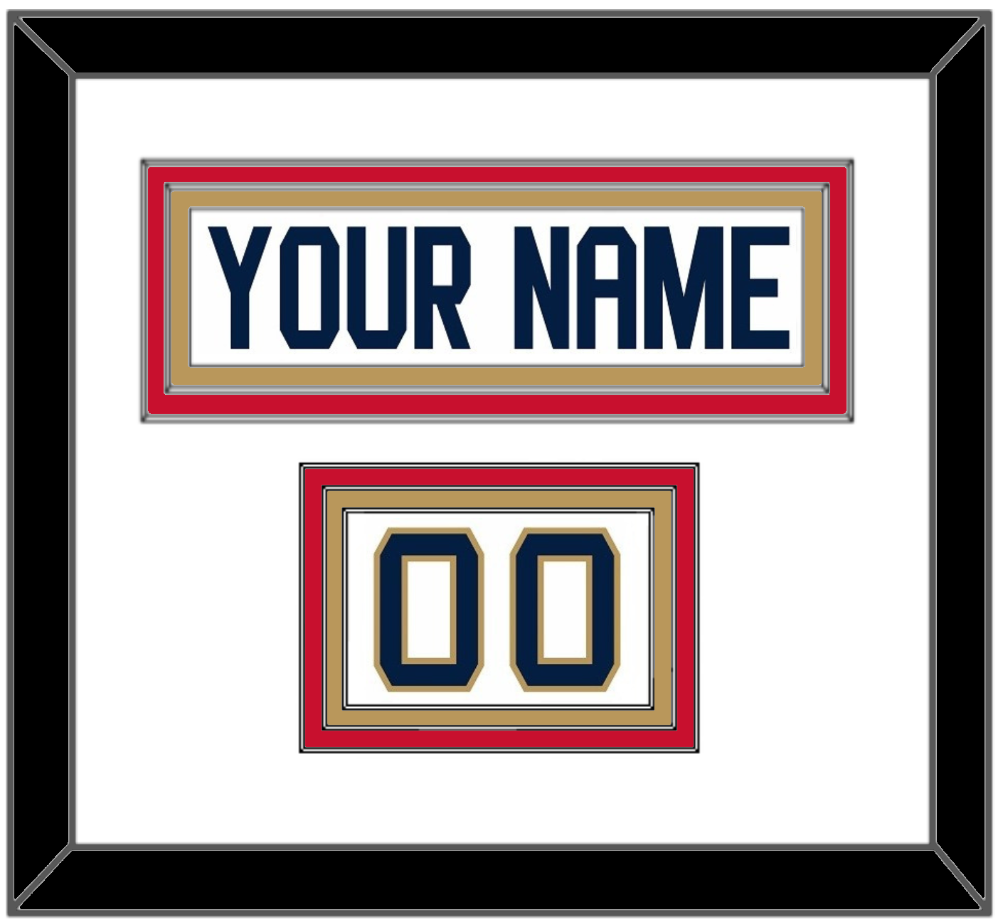 Florida Nameplate & Number (Shoulder) - Road White (2016-2017) - Premier Tier 1
