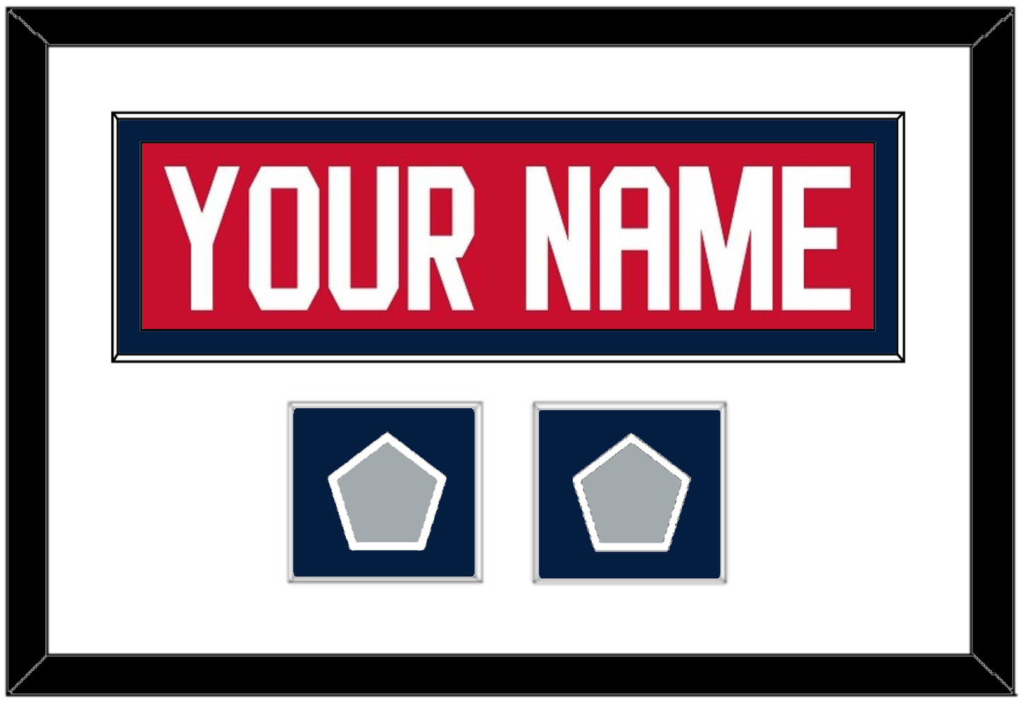 Florida Nameplate & 2 Stanley Cup Champions Patches - Home Red - Essential Tier 1