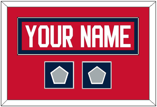 Florida Nameplate & 2 Stanley Cup Champions Patches - Home Red - Essential Tier 3