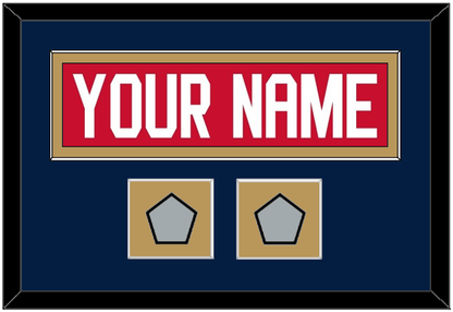 Florida Nameplate & 2 Stanley Cup Finals Patches - Home Red - Essential Tier 5