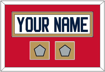Florida Nameplate & 2 Stanley Cup Finals Patches - Road White - Essential Tier 3