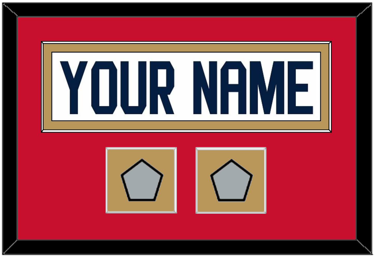 Florida Nameplate & 2 Stanley Cup Finals Patches - Road White - Essential Tier 3