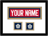 Florida Nameplate & 2 Stanley Cup Finals Patches - Home Red - Double Mat 1