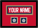 Florida Nameplate & 2 Stanley Cup Champions Patches - Home Red - Double Mat 3