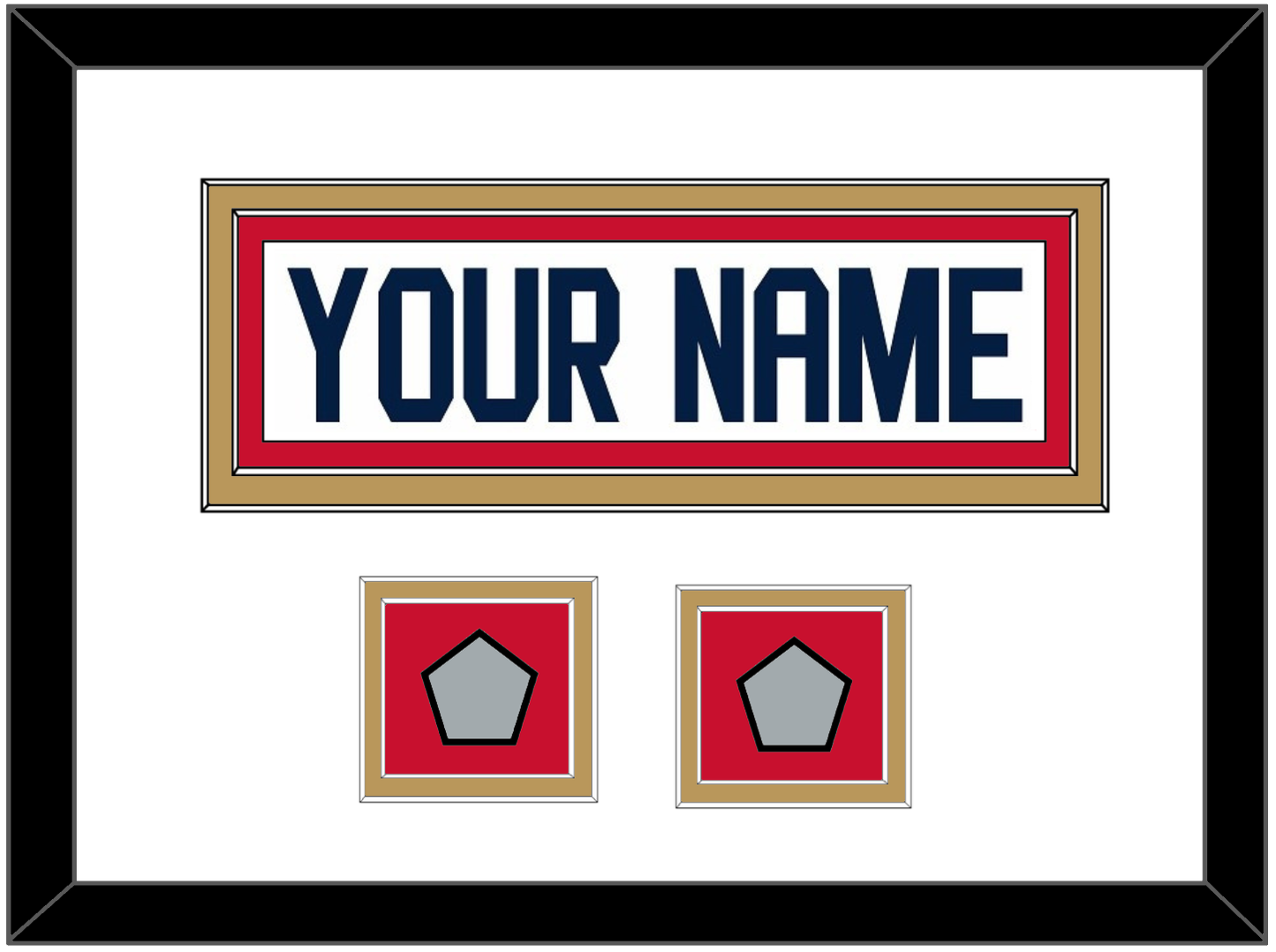 Florida Nameplate & 2 Stanley Cup Champions Patches - Road White - Signature Tier 1