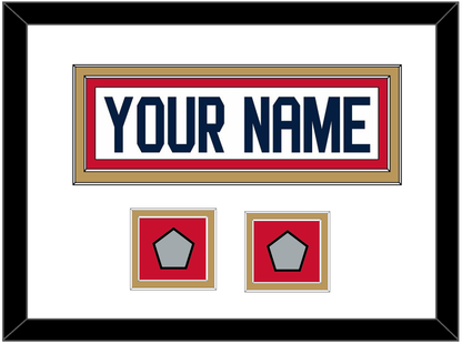 Florida Nameplate & 2 Stanley Cup Champions Patches - Road White - Signature Tier 1