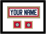 Florida Nameplate & 2 Stanley Cup Finals Patches - Road White - Double Mat 1