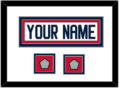 Florida Nameplate & 2 Stanley Cup Finals Patches - Road White - Signature Tier 3