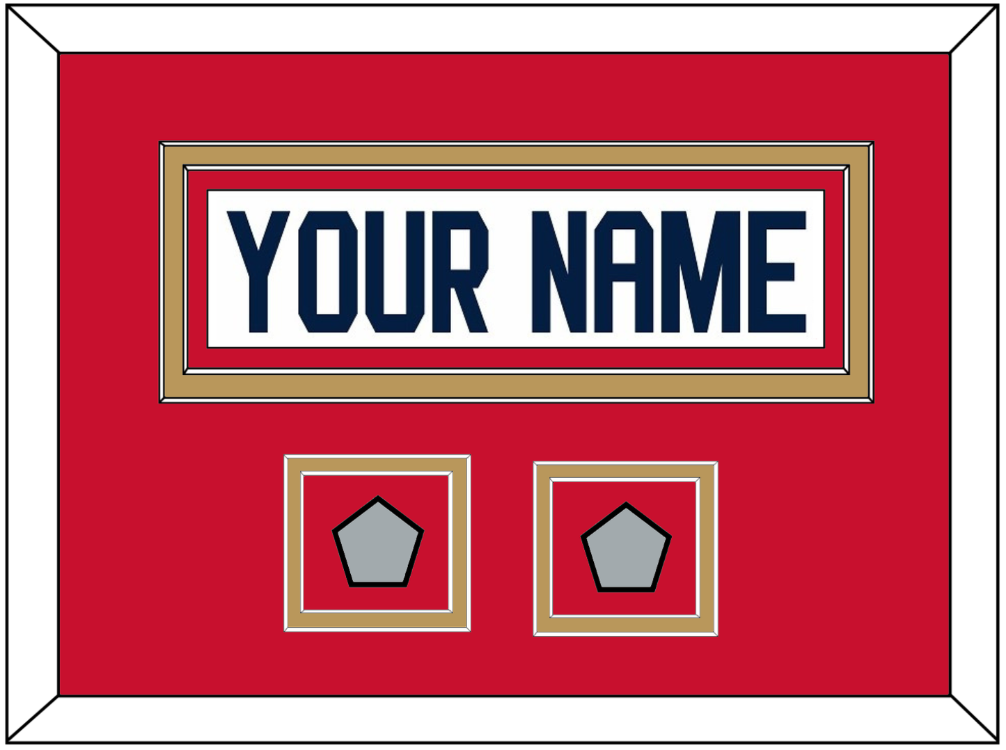 Florida Nameplate & 2 Stanley Cup Champions Patches - Road White - Signature Tier 5