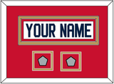 Florida Nameplate & 2 Stanley Cup Finals Patches - Road White - Double Mat 5