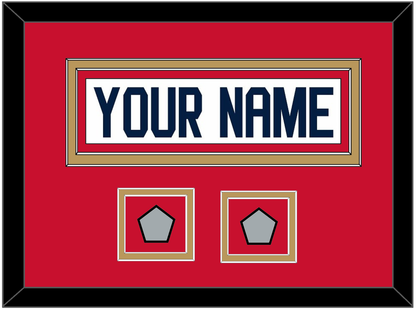 Florida Nameplate & 2 Stanley Cup Champions Patches - Road White - Signature Tier 5