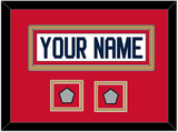 Florida Nameplate & 2 Stanley Cup Finals Patches - Road White - Double Mat 5