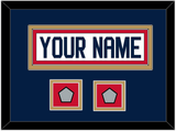 Florida Nameplate & 2 Stanley Cup Finals Patches - Road White - Double Mat 7