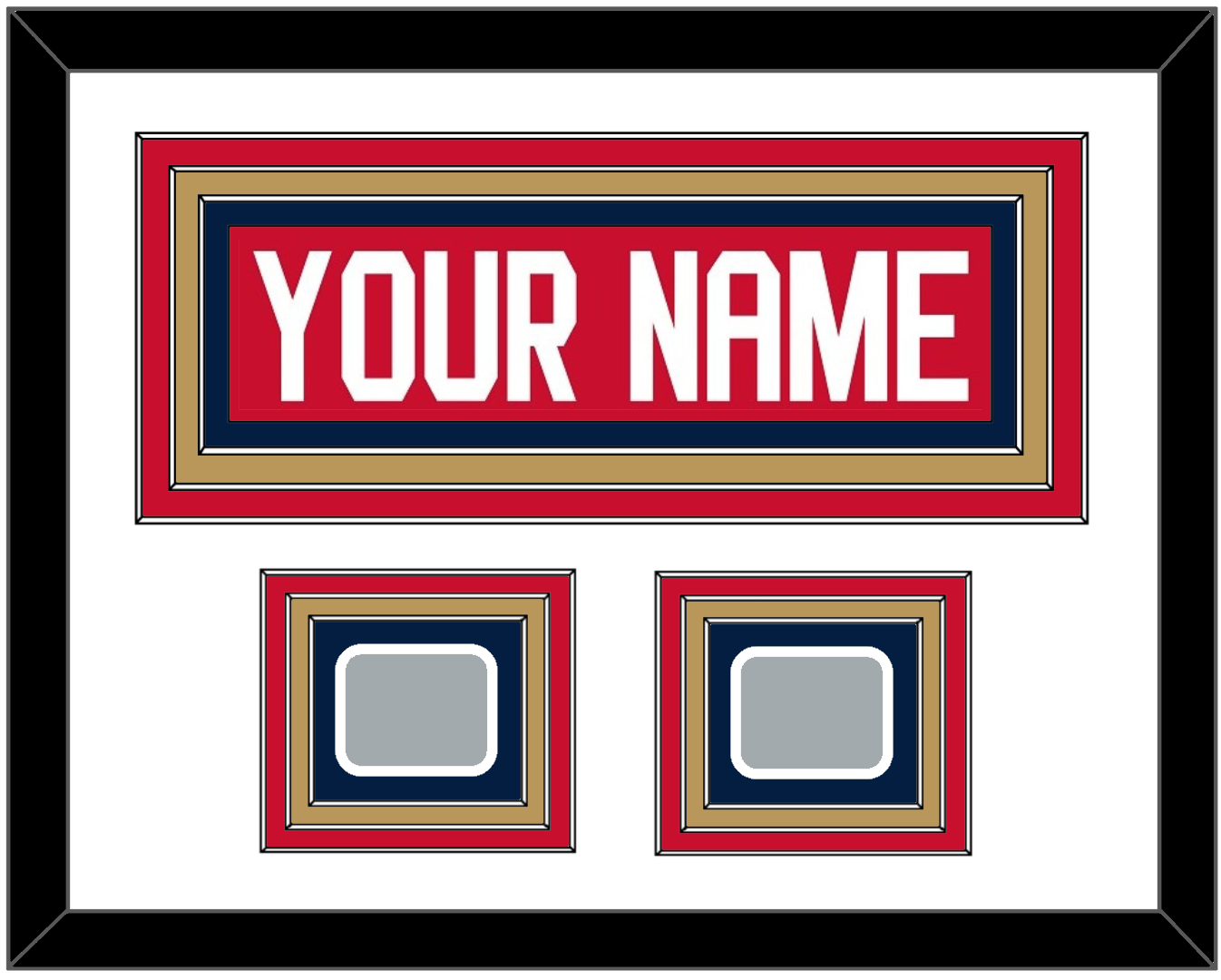 Florida Nameplate & 2 Stanley Cup Finals Patches - Home Red - Premier Tier 1