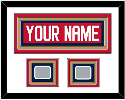 Florida Nameplate & 2 Stanley Cup Finals Patches - Home Red - Premier Tier 1