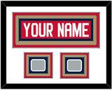 Florida Nameplate & 2 Stanley Cup Finals Patches - Home Red - Triple Mat 1