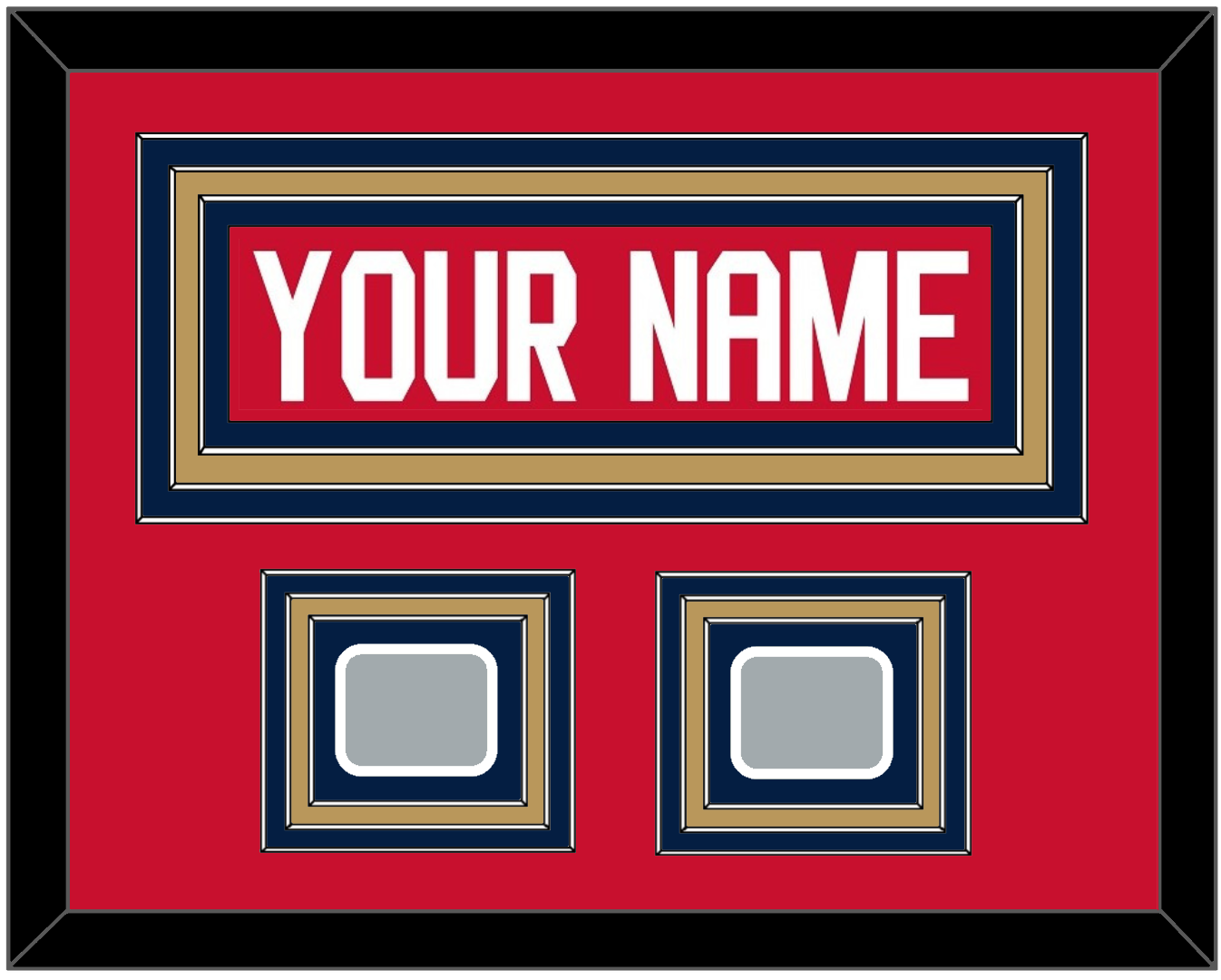 Florida Nameplate & 2 Stanley Cup Champions Patches - Home Red - Premier Tier 3
