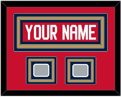 Florida Nameplate & 2 Stanley Cup Champions Patches - Home Red - Premier Tier 3