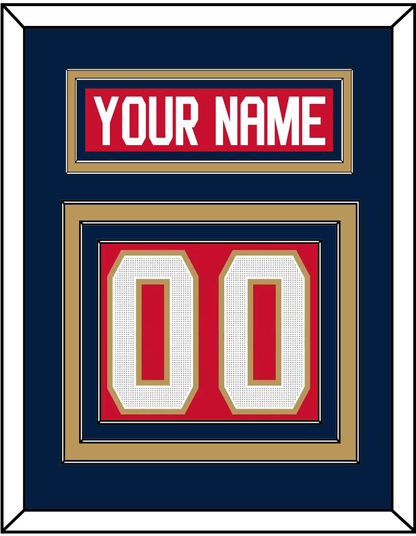 Florida Nameplate & Number (Back) - Home Red (2017-2020) - Premier Tier 3