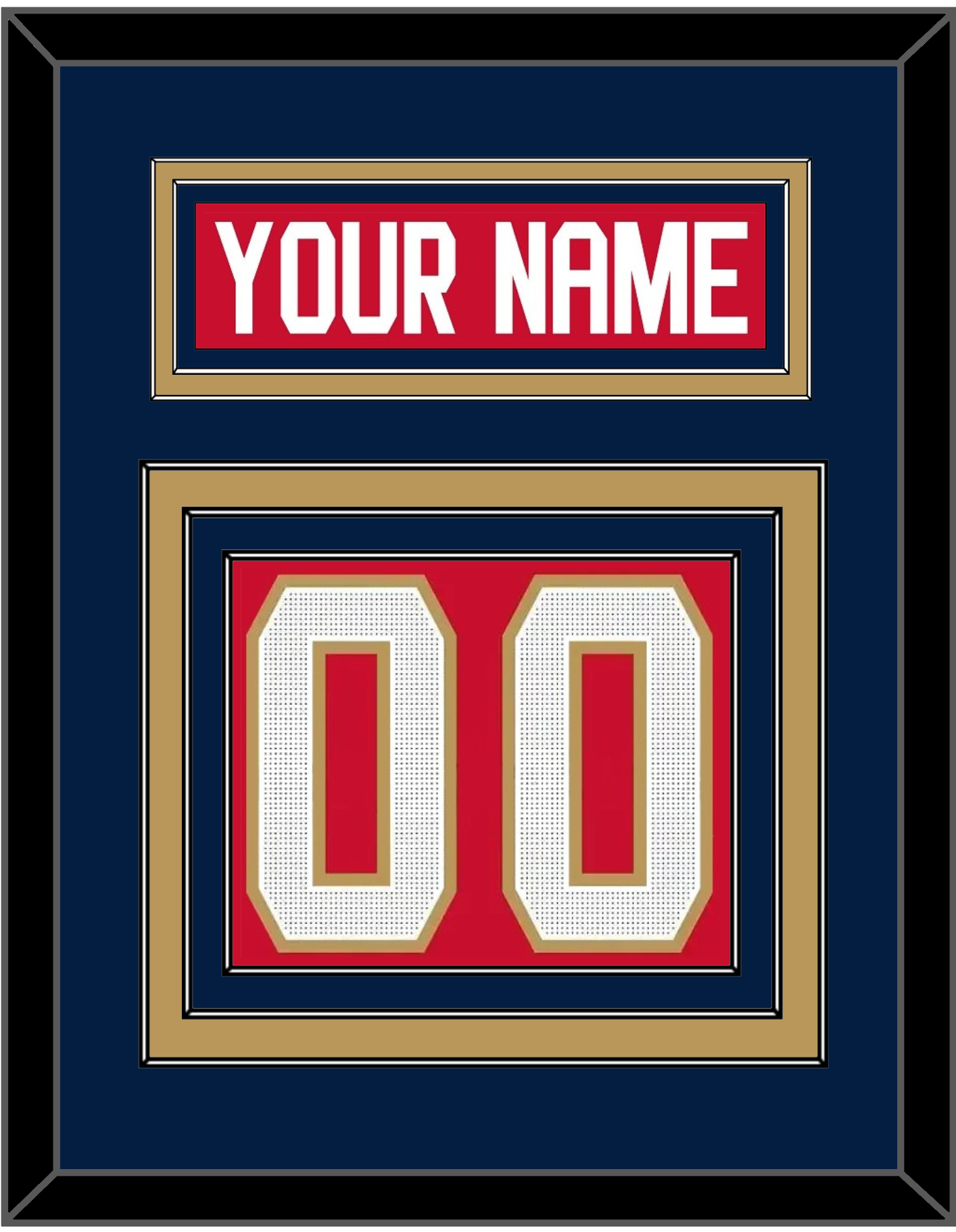 Florida Nameplate & Number (Back) - Home Red (2017-2020) - Premier Tier 3