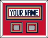 Florida Nameplate & 2 Stanley Cup Finals Patches - Road White - Triple Mat 3