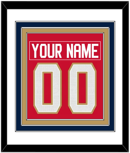 Florida Nameplate & Number (Back) Combined - Home Red (2017-2020) - Premier Tier 1