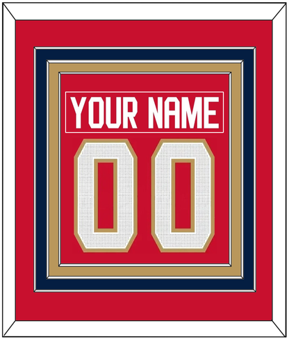 Florida Nameplate & Number (Back) Combined - Home Red (2017-2020) - Premier Tier 2
