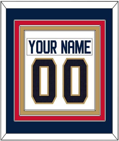 Florida Nameplate & Number (Back) Combined - Road White (2017-2020) - Premier Tier 4