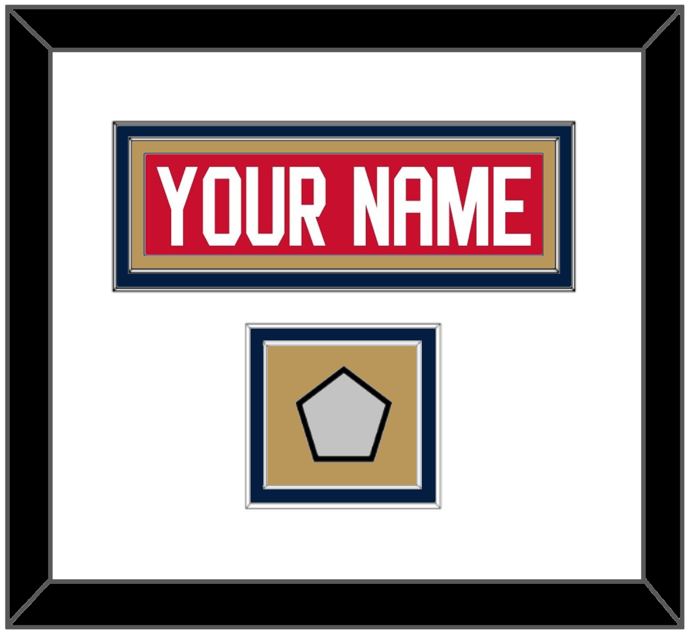 Florida Nameplate & Back To Back Stanley Cup Champions Patch - Home Red - Signature Tier 1