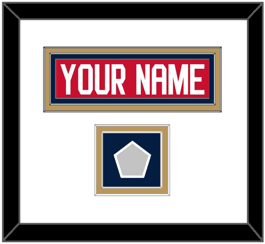 Florida Nameplate & Back To Back Stanley Cup Champions Patch - Home Red - Signature Tier 2