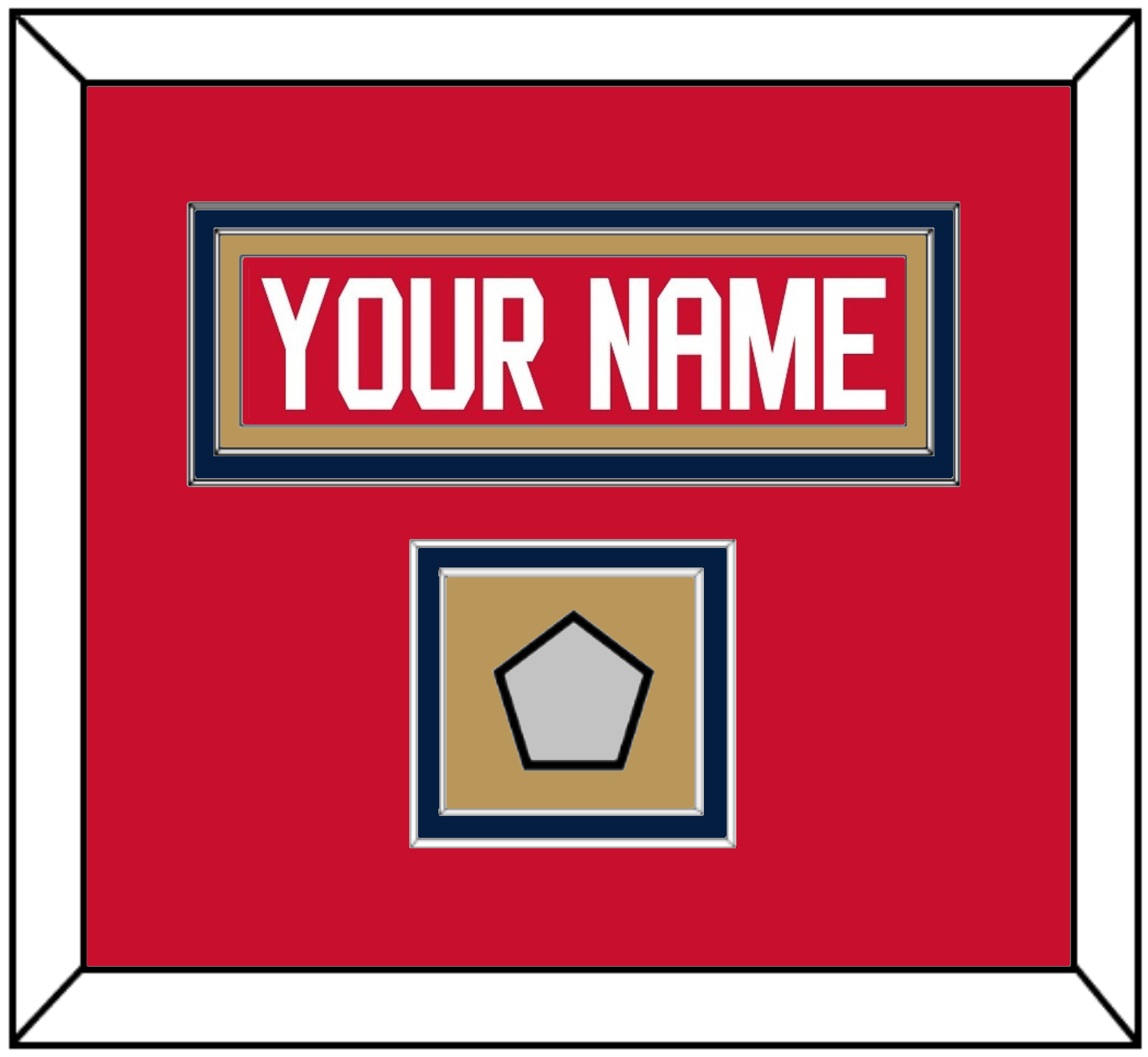 Florida Nameplate & Back To Back Stanley Cup Champions Patch - Home Red - Signature Tier 3