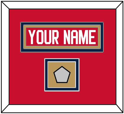 Florida Nameplate & Back To Back Stanley Cup Champions Patch - Home Red - Signature Tier 3