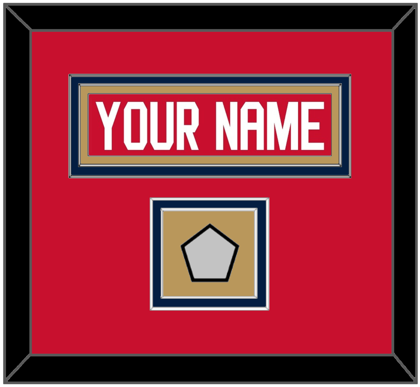 Florida Nameplate & Back To Back Stanley Cup Champions Patch - Home Red - Signature Tier 3