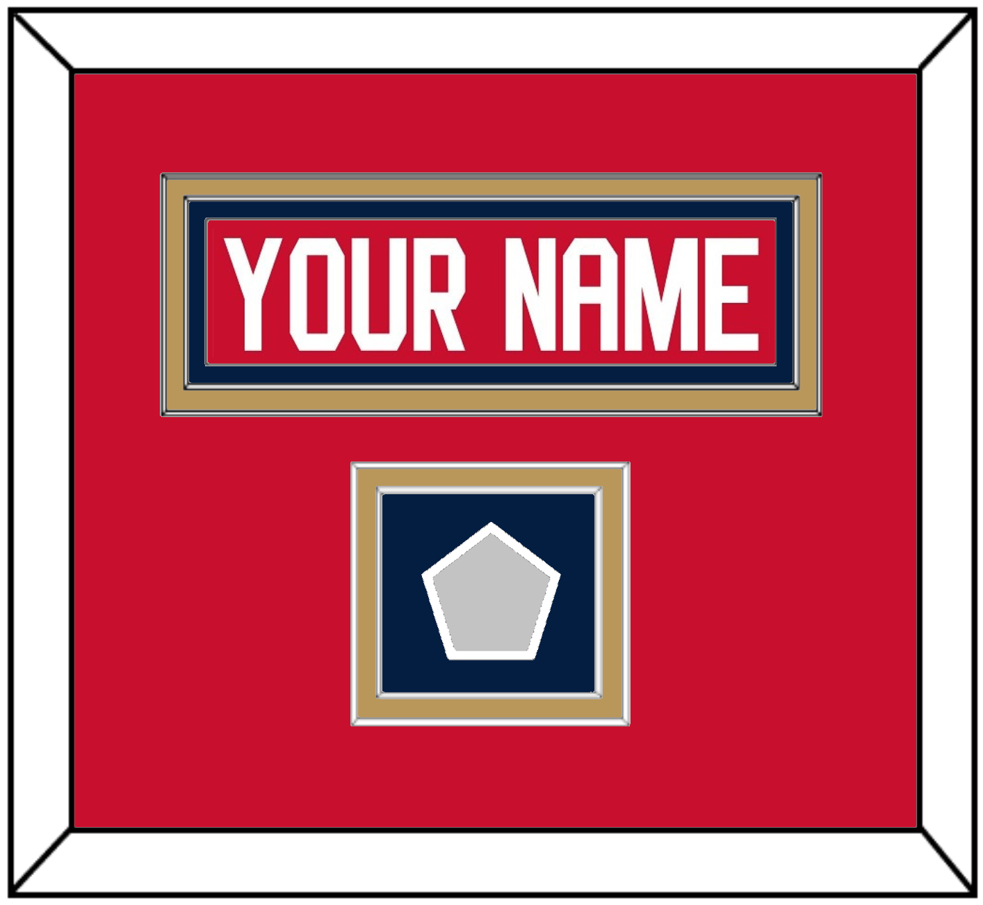 Florida Nameplate & Stanley Cup Finals Patch - Home Red - Signature Tier 4