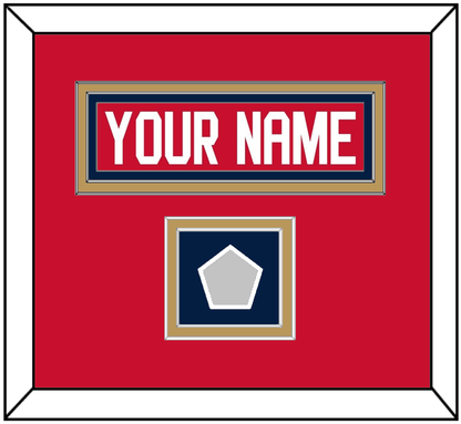 Florida Nameplate & Stanley Cup Finals Patch - Home Red - Signature Tier 4