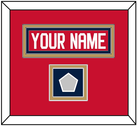 Florida Nameplate & Stanley Cup Finals Patch - Home Red - Signature Tier 4