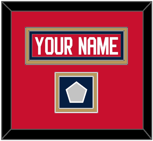 Florida Nameplate & Stanley Cup Champions Patch - Home Red - Signature Tier 4