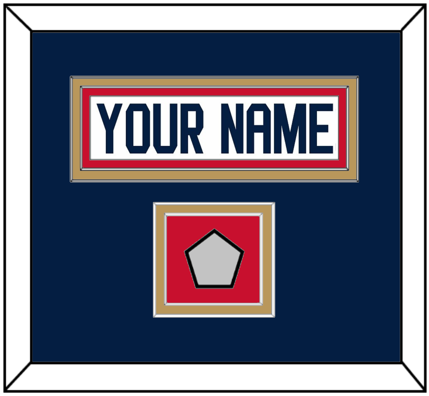 Florida Nameplate & Stanley Cup Finals Patch - Road White - Signature Tier 4