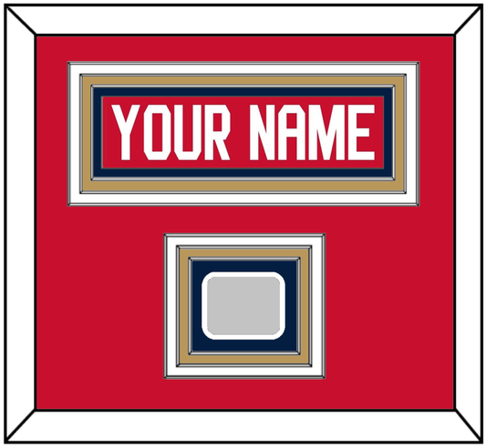 Florida Nameplate & Back To Back Stanley Cup Champions Patch - Home Red - Premier Tier 2