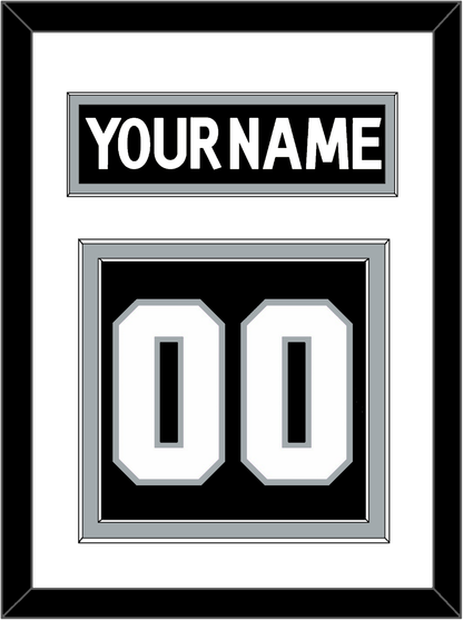 Los Angeles Nameplate & Number (Back) - Home Black (2017-2024) - Signature Tier 1